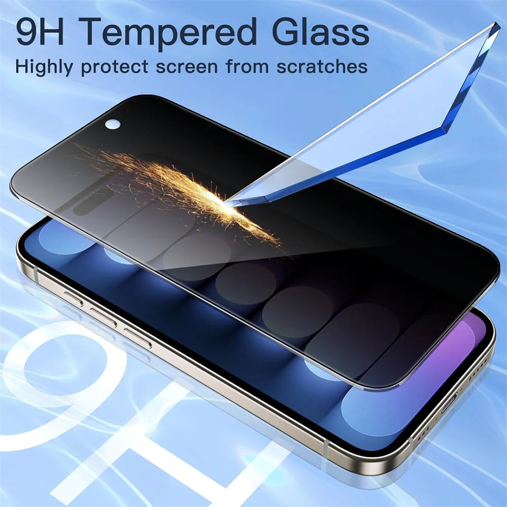 Privacy Screen Protector for iPhone – Anti-Spy 9H Tempered Glass Full Coverage