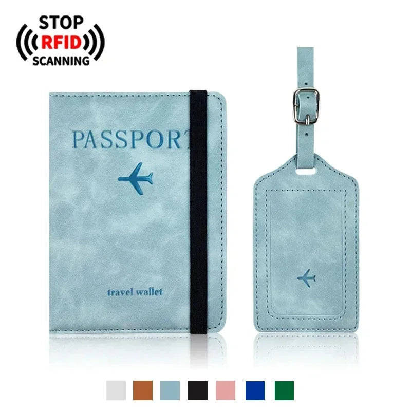 RFID Blocking Travel Passport & Card Holder – PU Leather Protective Cover Case