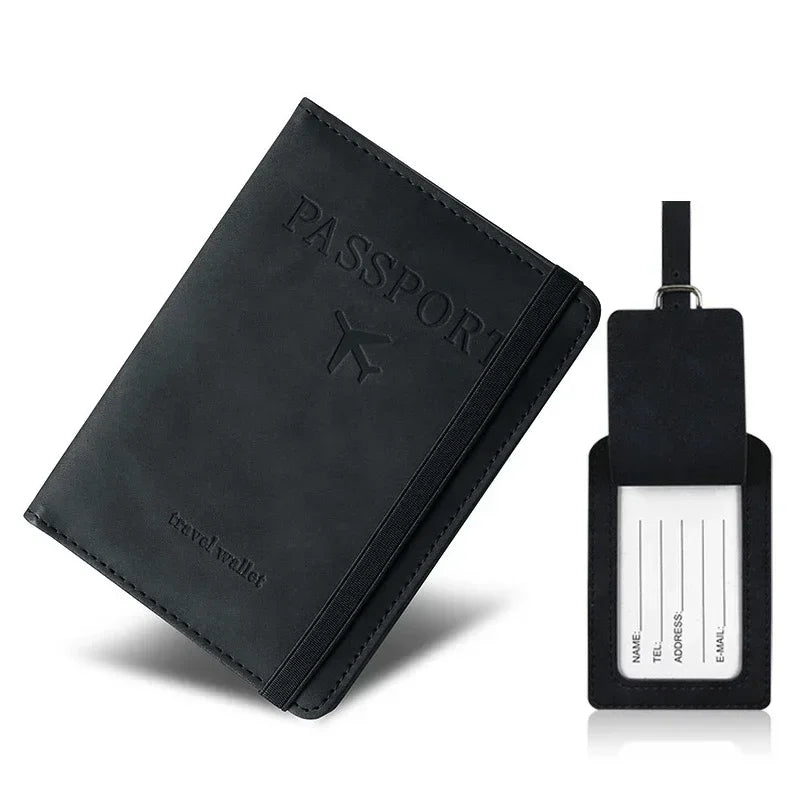 RFID Blocking Travel Passport & Card Holder – PU Leather Protective Cover Case