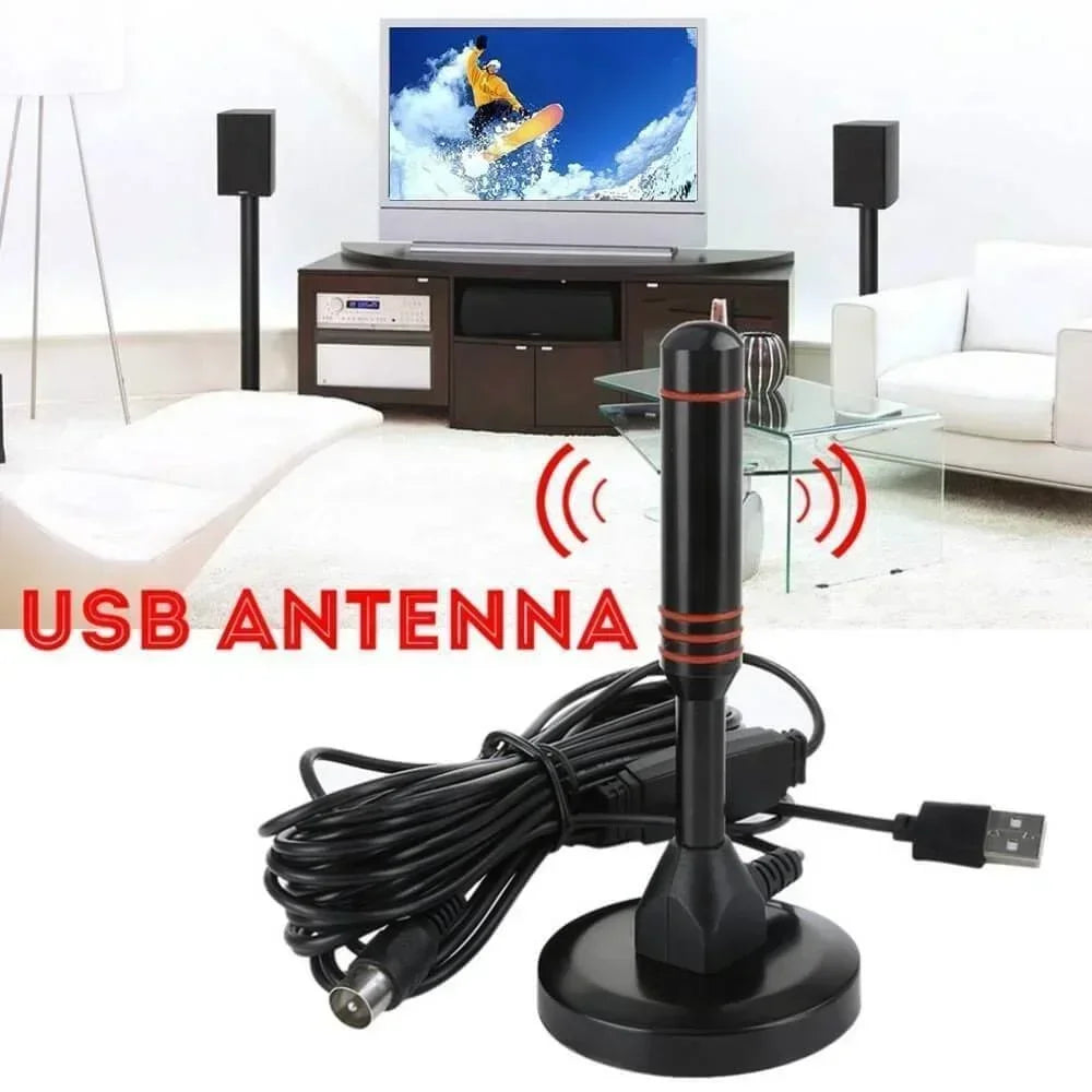 Indoor Digital TV Antenna - Ultra HD with VHF/UHF Amplifier, 200 Mile Range