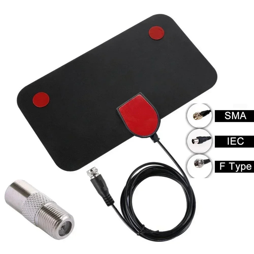 Indoor Digital TV Antenna - Ultra HD with VHF/UHF Amplifier, 200 Mile Range