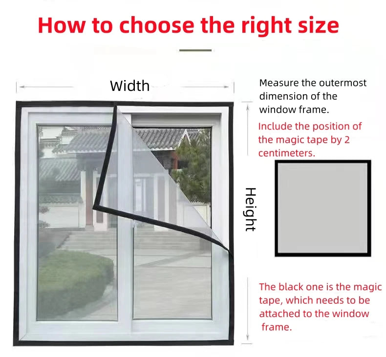 Mosquito Net Door & Window Screen - Anti-Insect Mesh, Custom Fit Sizes