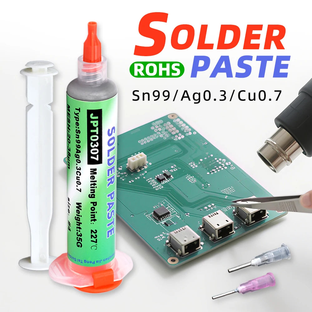 Lead-Free High-Temperature Solder Paste - Sn99 Ag0.3 Cu0.7 for PCB & Phone Repair