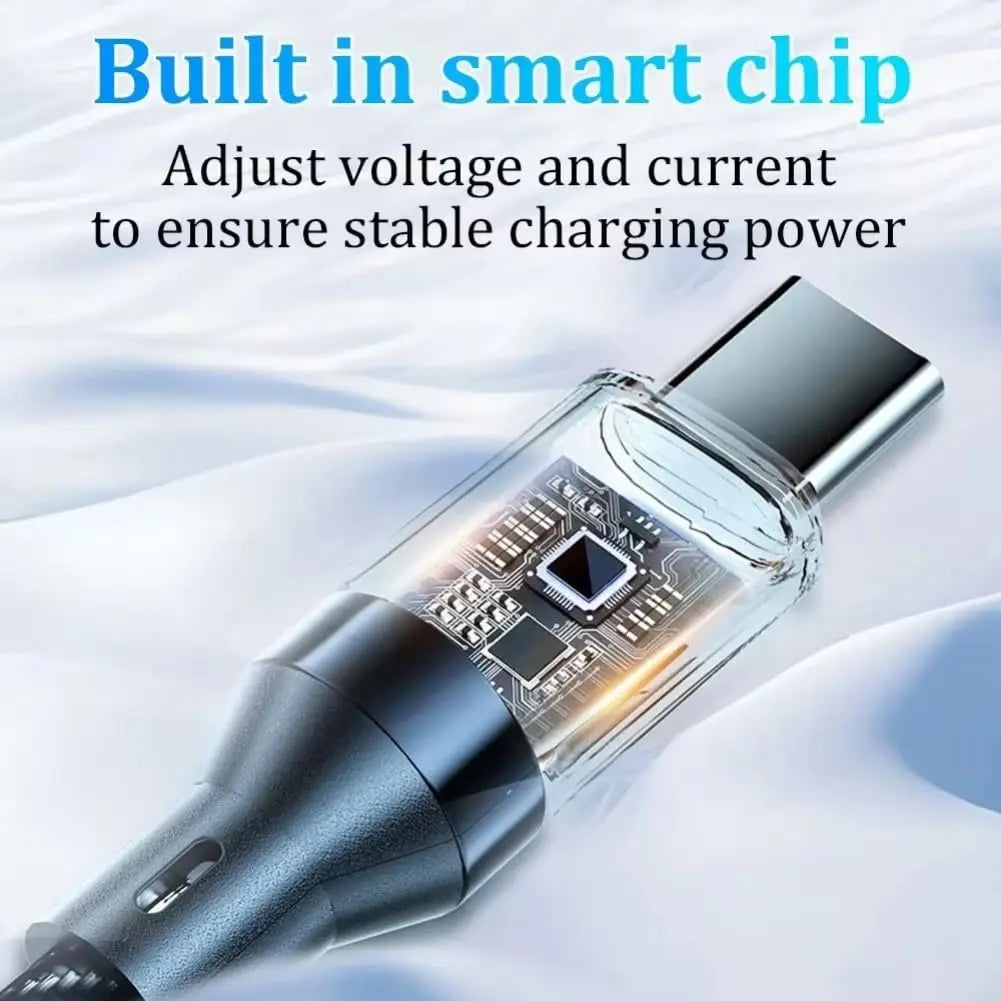 CUIDONG 100W/120W USB-C Fast Charging Cable with LED Display – USB-A to C & C to C (1m/2m)
