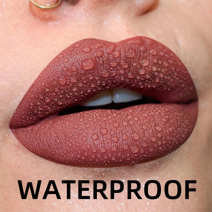 Matte Velvet Liquid Lipstick – Waterproof Long-Lasting Lip Gloss (19 Shades)