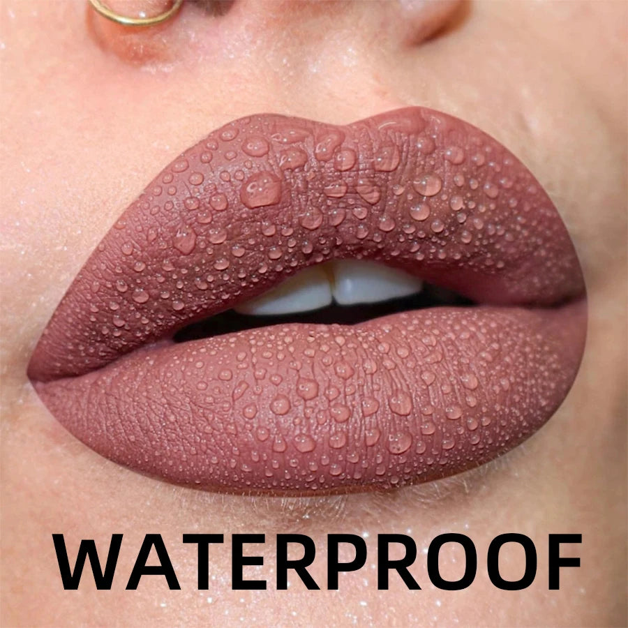 Matte Velvet Liquid Lipstick – Waterproof Long-Lasting Lip Gloss (19 Shades)