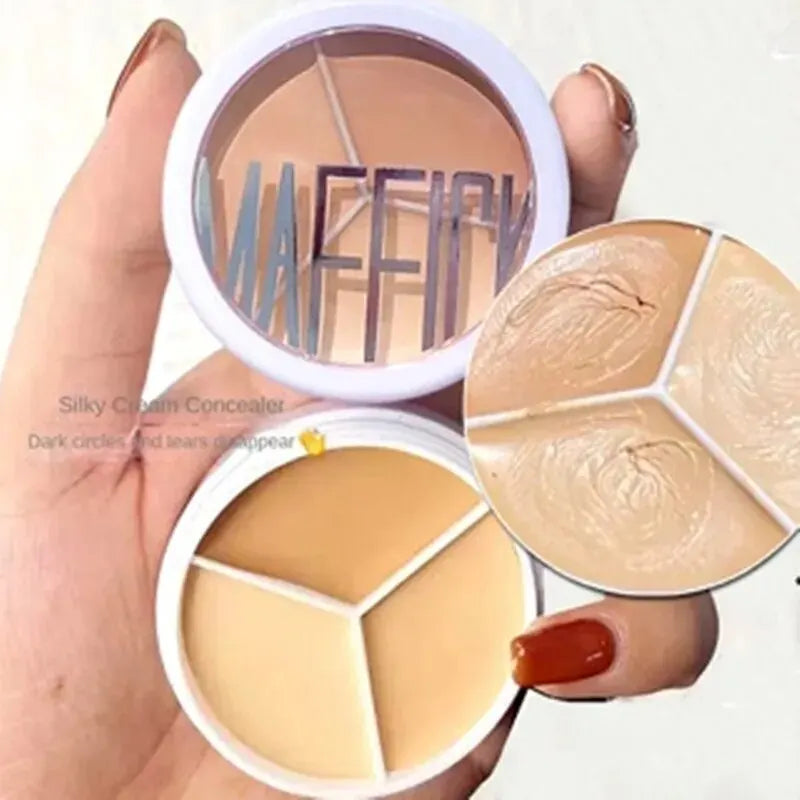 3-Color Concealer Palette | Full Coverage for Dark Circles, Blemishes & Uneven Skin Tone
