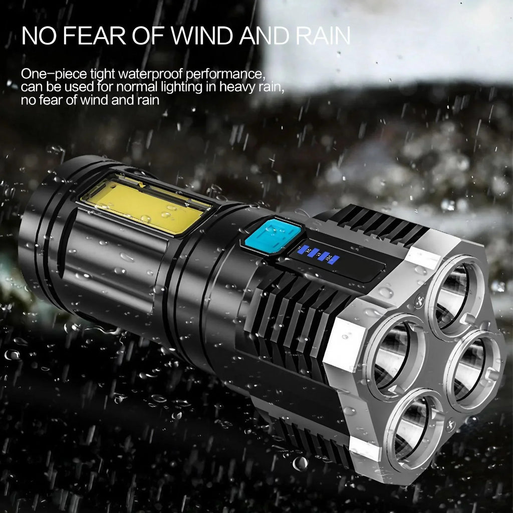 STONEGO Multifunctional LED Flashlight – 2000 Lumen USB Rechargeable Waterproof Torch
