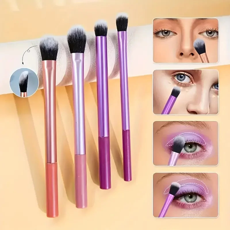 8pcs Makeup Brush Set – Soft Synthetic Foundation, Blush & Eyeshadow Brush Kit