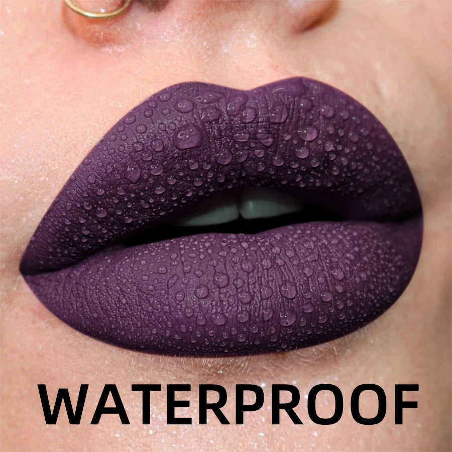 Matte Velvet Liquid Lipstick – Waterproof Long-Lasting Lip Gloss (19 Shades)