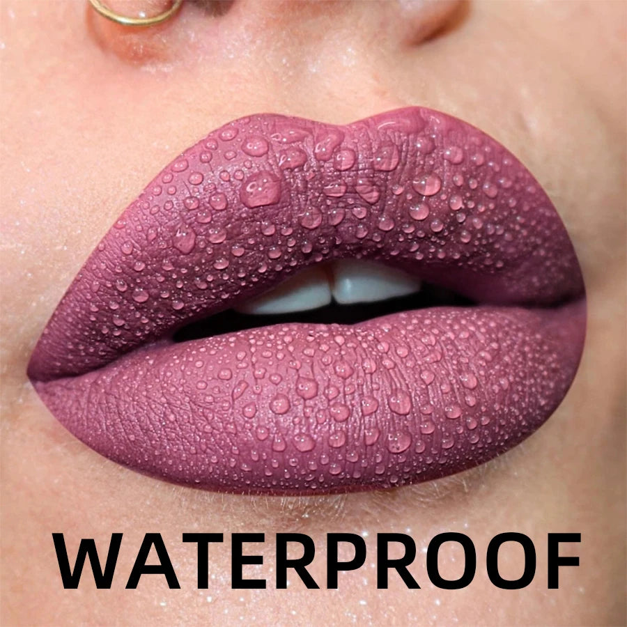 Matte Velvet Liquid Lipstick – Waterproof Long-Lasting Lip Gloss (19 Shades)