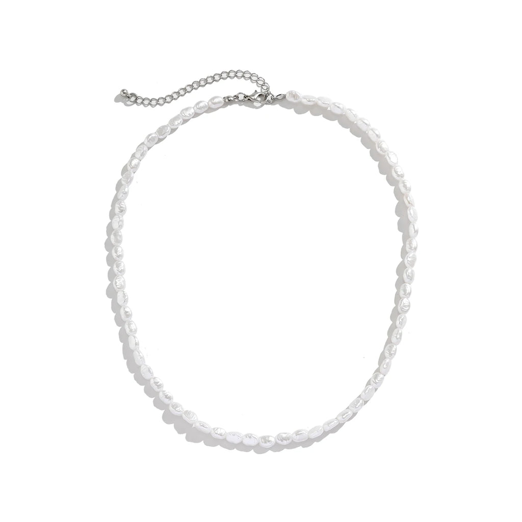 Ingemark Faux Pearl Choker Necklace – Vintage Elegant Beaded Link Chain for Women (2 Styles)