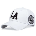 LA Embroidered Snapback Baseball Cap - Unisex Adjustable Hat, Multiple Colors