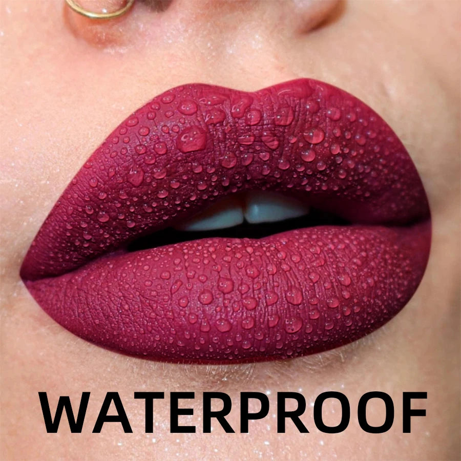 Matte Velvet Liquid Lipstick – Waterproof Long-Lasting Lip Gloss (19 Shades)