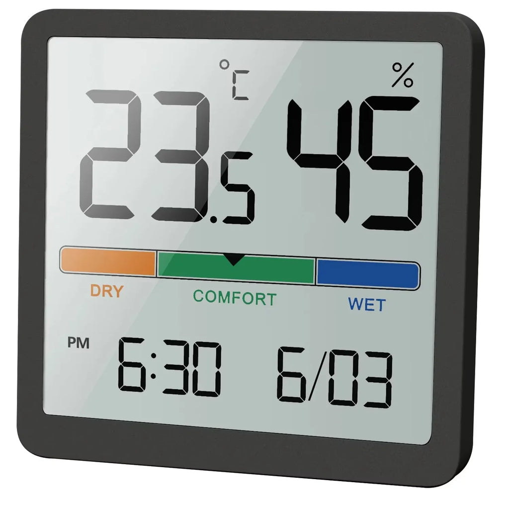 Digital Indoor Hygrometer & Thermometer - Temperature Humidity Monitor for Home & Kitchen