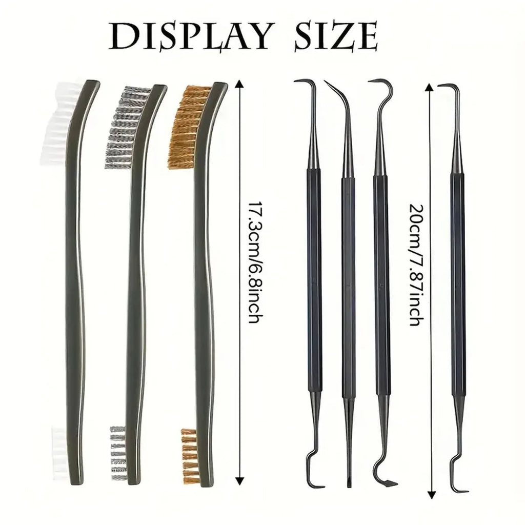 Double-Headed Wire Detail Brush Set – Rust & Dirt Removal Cleaning Tool