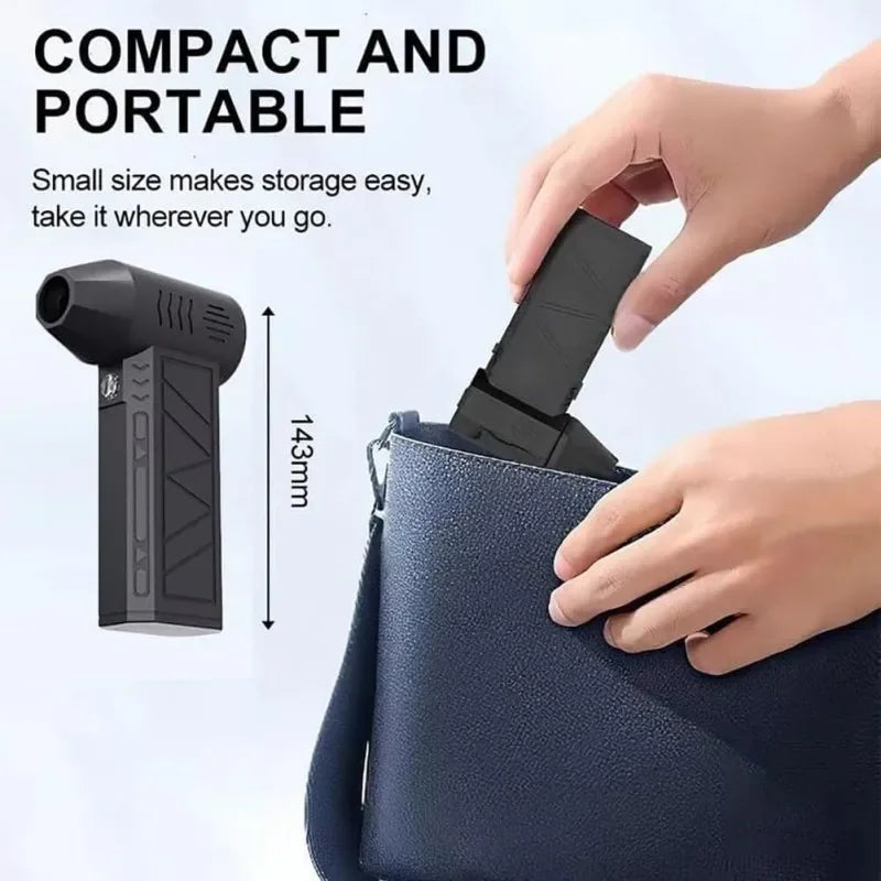 Portable Air Duster Blower - 130000RPM Cordless Cleaning Fan for PC, Car & Electronics