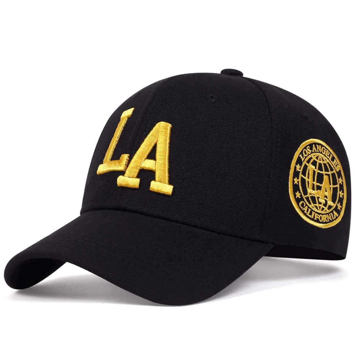 LA Embroidered Snapback Baseball Cap - Unisex Adjustable Hat, Multiple Colors