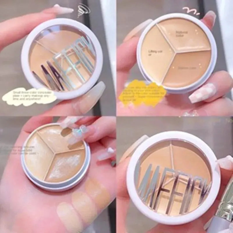 3-Color Concealer Palette | Full Coverage for Dark Circles, Blemishes & Uneven Skin Tone