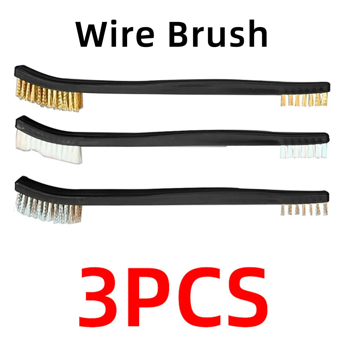 Double-Headed Wire Detail Brush Set – Rust & Dirt Removal Cleaning Tool