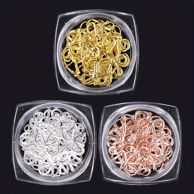 3 DIY Charm Elegant Metallic Jewelry Manicure Accessoires