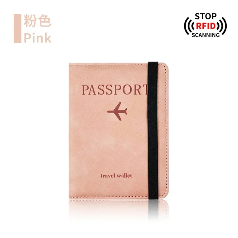 RFID Blocking Travel Passport & Card Holder – PU Leather Protective Cover Case