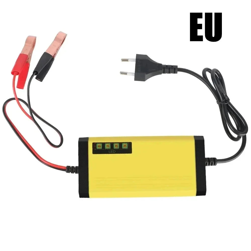 PHONEPACE 12V 2A Car Battery Charger – LCD Display Smart Charger for Wet & Dry Lead Acid Batteries