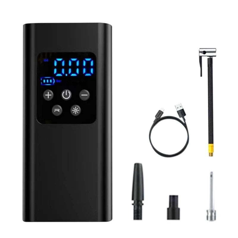 LEIBOO Portable Air Compressor – Fast Electric Tire Inflator for Car, Bike & Motorcycle