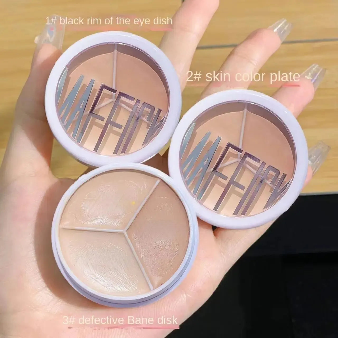 3-Color Concealer Palette | Full Coverage for Dark Circles, Blemishes & Uneven Skin Tone