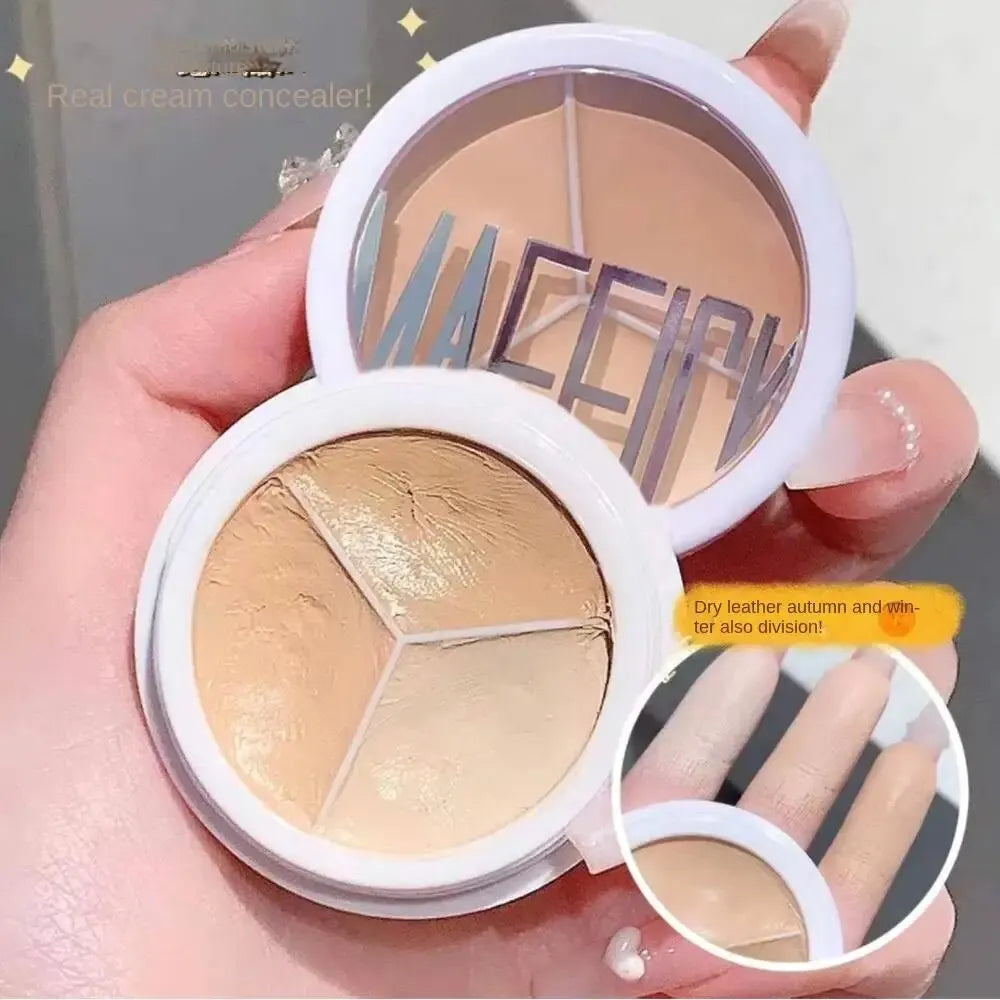 3-Color Concealer Palette | Full Coverage for Dark Circles, Blemishes & Uneven Skin Tone