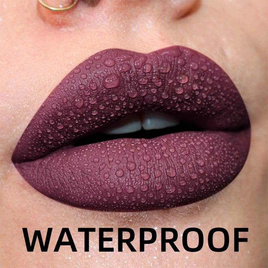 Matte Velvet Liquid Lipstick – Waterproof Long-Lasting Lip Gloss (19 Shades)