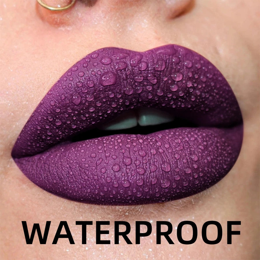 Matte Velvet Liquid Lipstick – Waterproof Long-Lasting Lip Gloss (19 Shades)