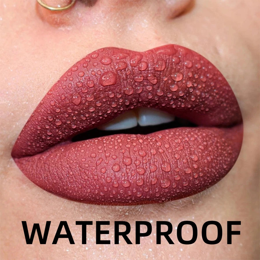 Matte Velvet Liquid Lipstick – Waterproof Long-Lasting Lip Gloss (19 Shades)