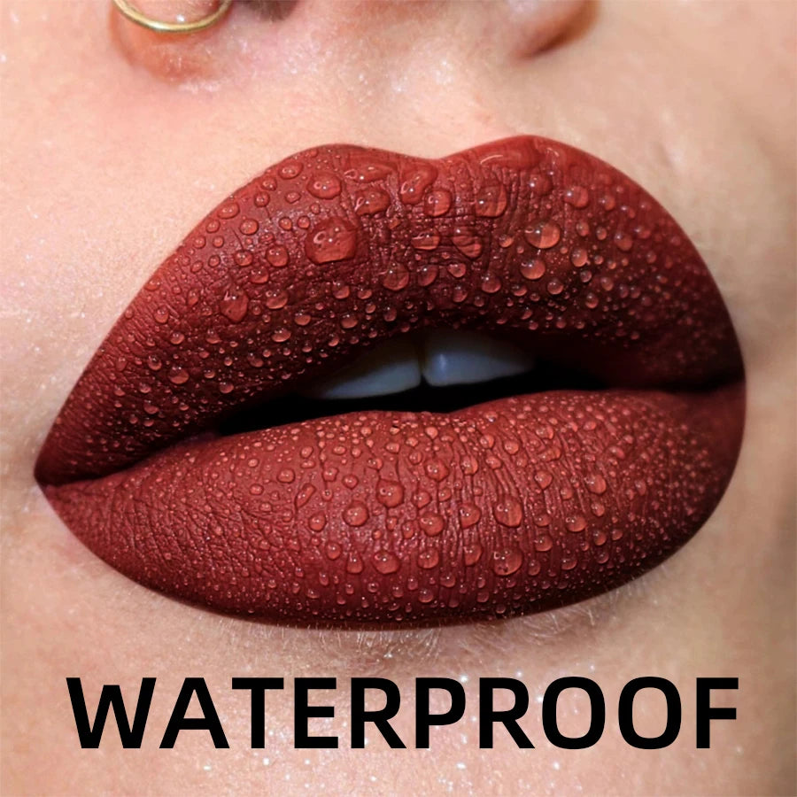Matte Velvet Liquid Lipstick – Waterproof Long-Lasting Lip Gloss (19 Shades)