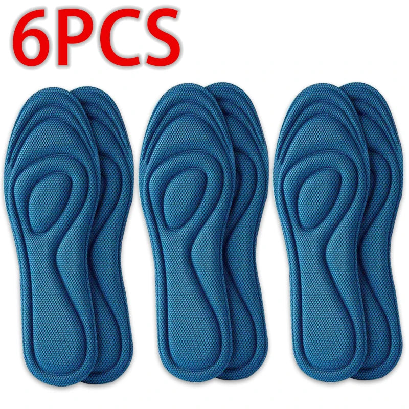 Memory Foam Shoe Insoles – Anti-Bacterial Breathable Arch Support Insoles for Men & Women (2pc/4pc/6pc)