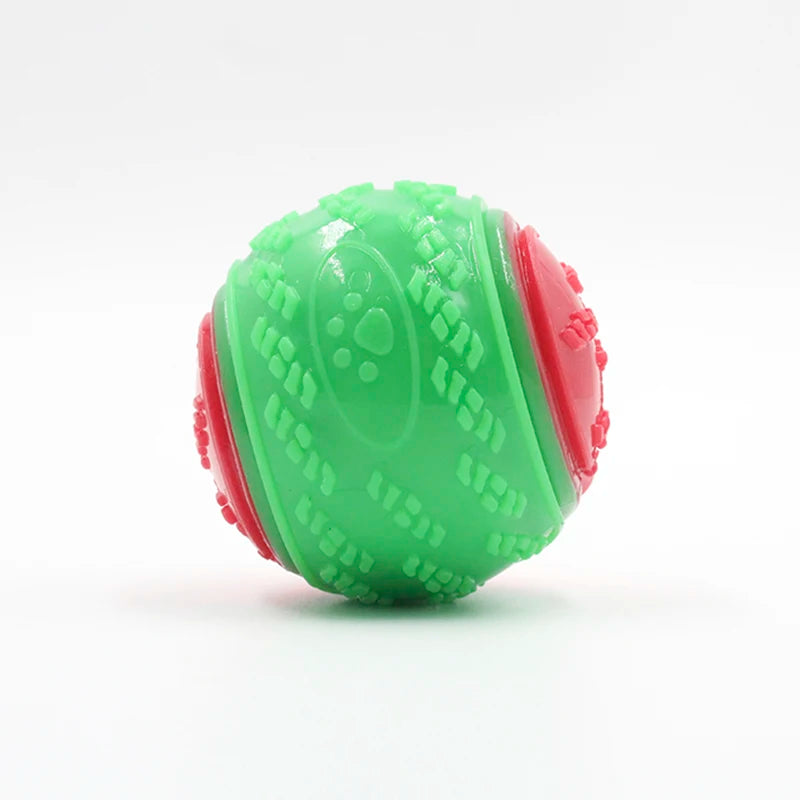 Interactive Dog Ball Toy | TPR Teeth Cleaning Squeaky Ball for Dogs