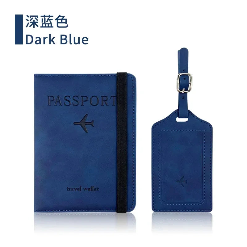 RFID Blocking Travel Passport & Card Holder – PU Leather Protective Cover Case