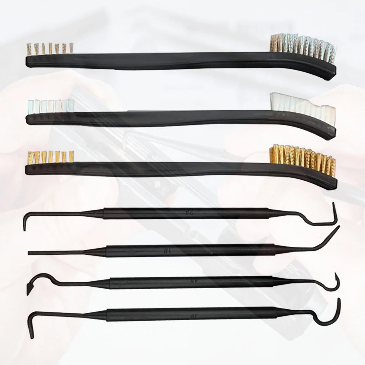 Double-Headed Wire Detail Brush Set – Rust & Dirt Removal Cleaning Tool