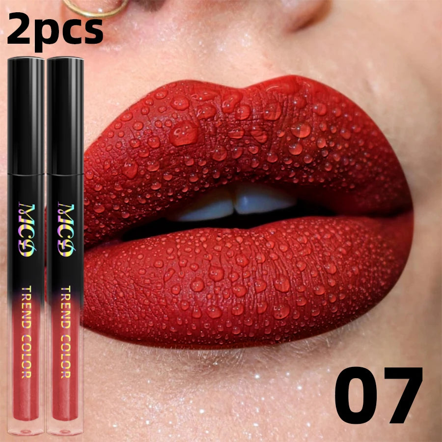 Matte Velvet Liquid Lipstick – Waterproof Long-Lasting Lip Gloss (19 Shades)