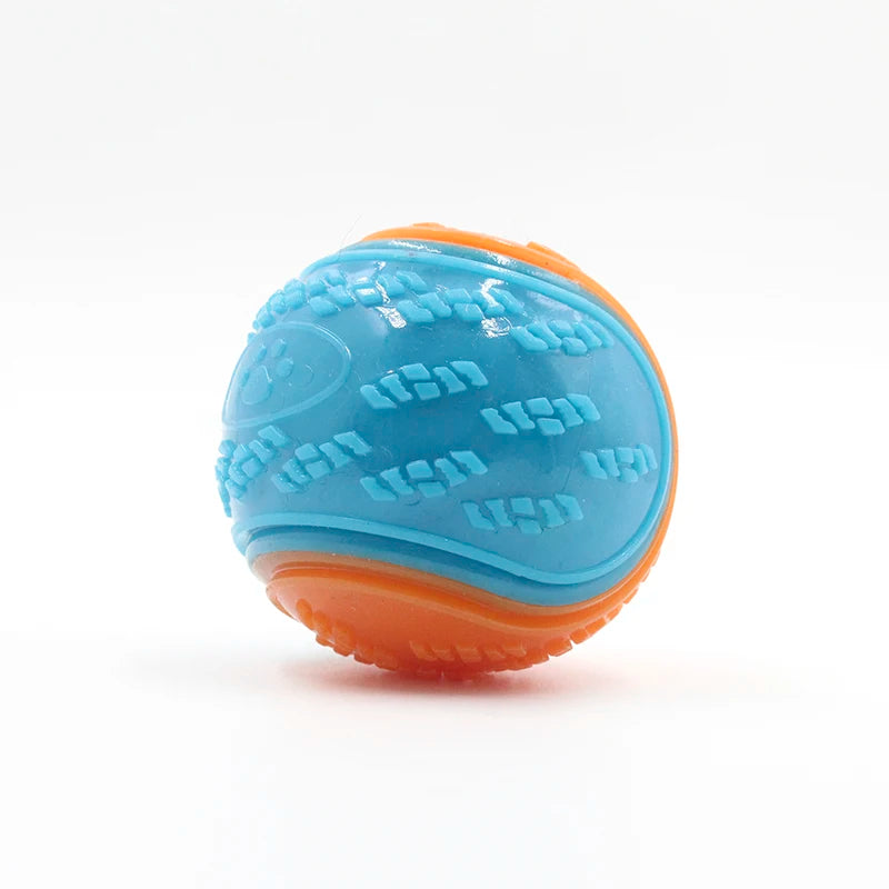Interactive Dog Ball Toy | TPR Teeth Cleaning Squeaky Ball for Dogs