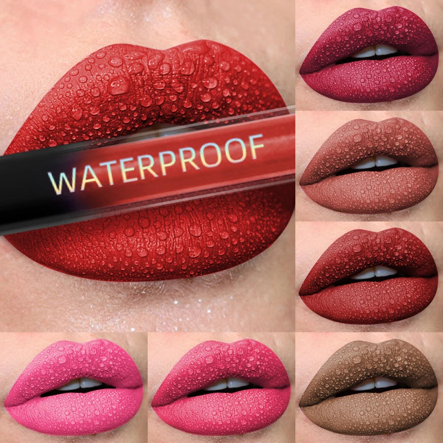 Matte Velvet Liquid Lipstick – Waterproof Long-Lasting Lip Gloss (19 Shades)