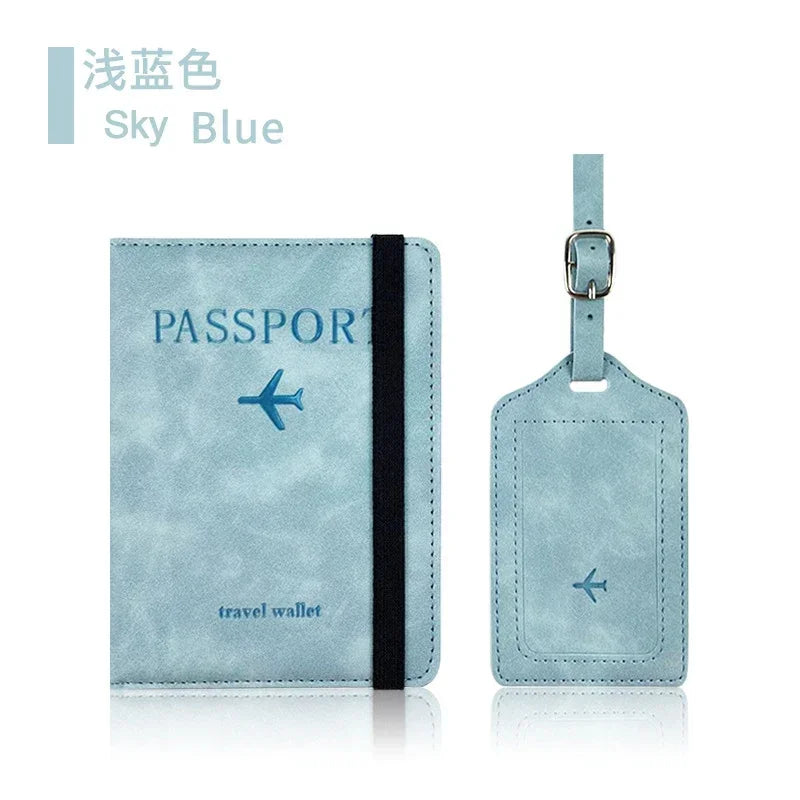 RFID Blocking Travel Passport & Card Holder – PU Leather Protective Cover Case