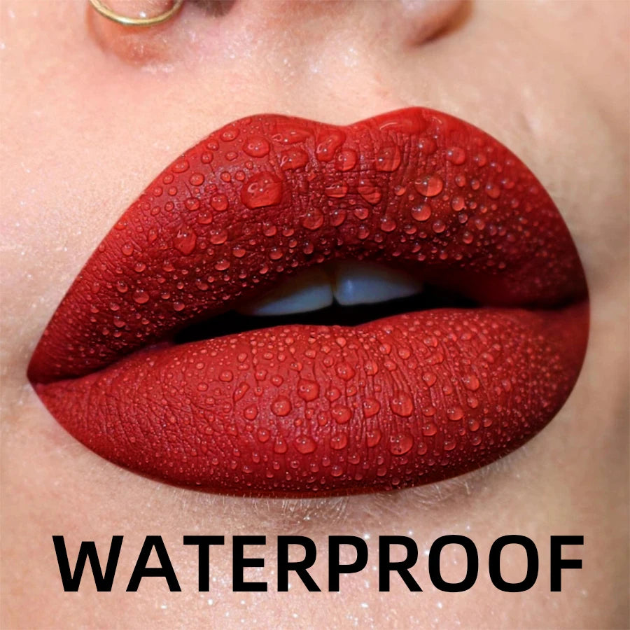 Matte Velvet Liquid Lipstick – Waterproof Long-Lasting Lip Gloss (19 Shades)