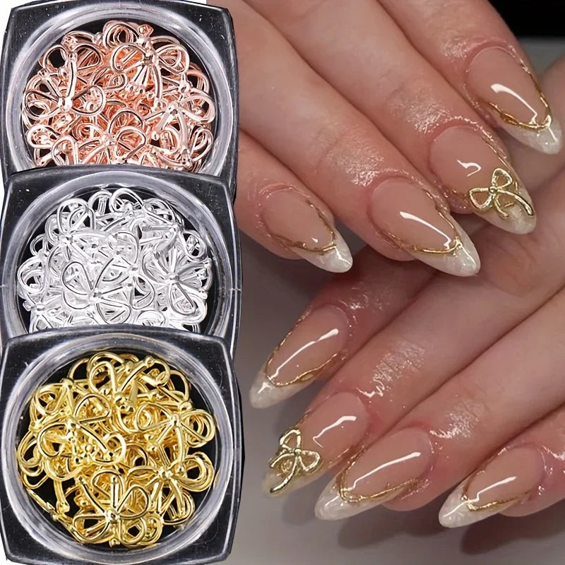 3 DIY Charm Elegant Metallic Jewelry Manicure Accessoires