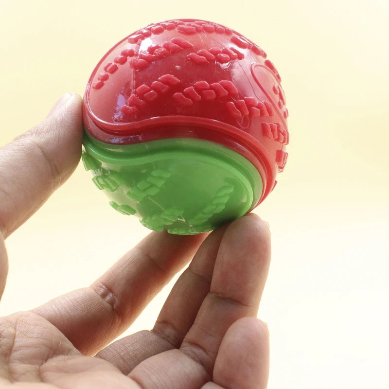 Interactive Dog Ball Toy | TPR Teeth Cleaning Squeaky Ball for Dogs