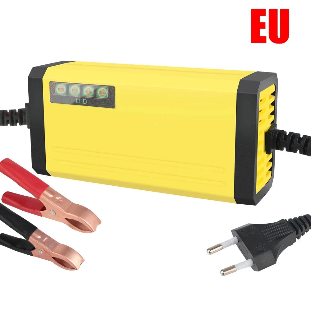 PHONEPACE 12V 2A Car Battery Charger – LCD Display Smart Charger for Wet & Dry Lead Acid Batteries