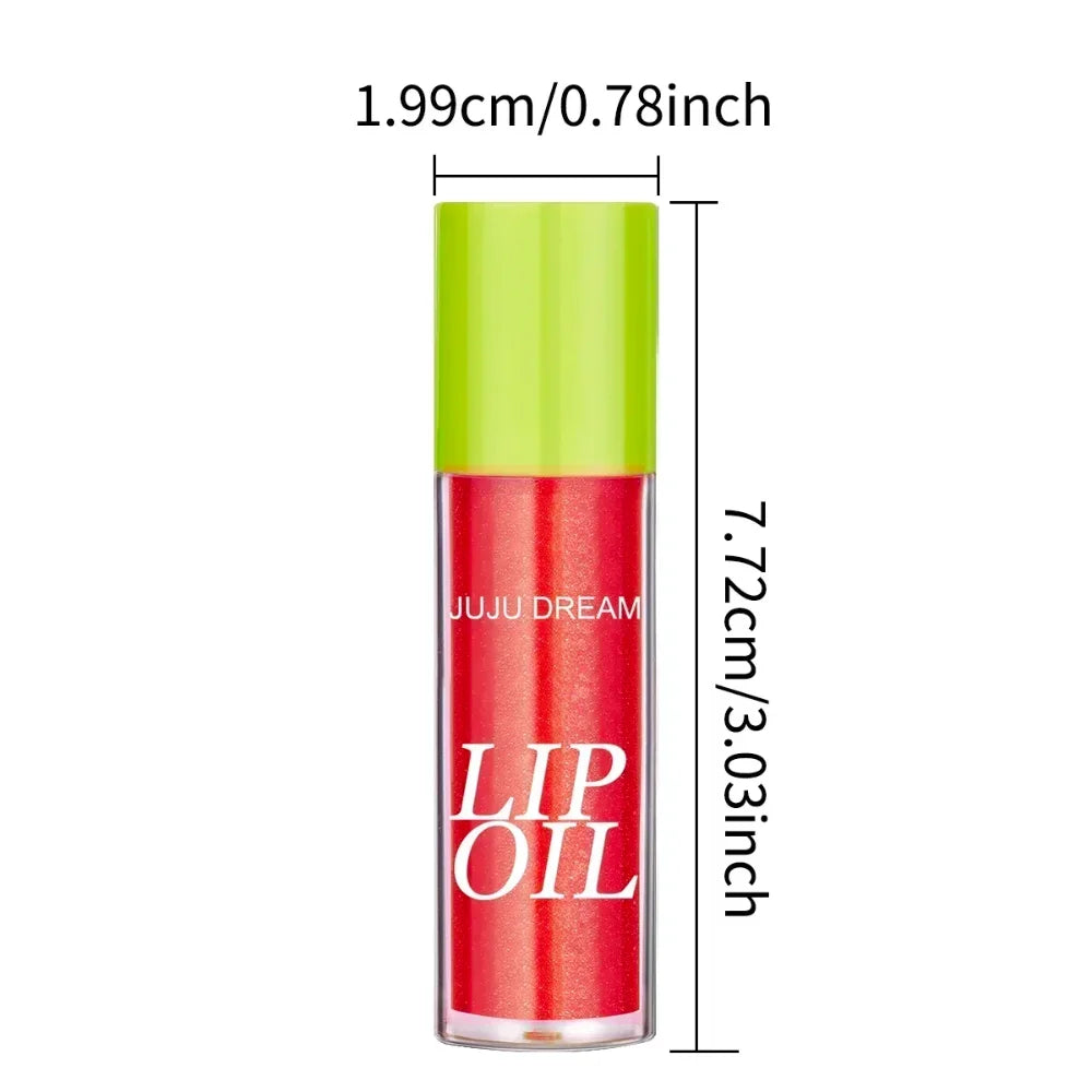 6 Colors Tinted Lip Oil Gloss - Moisturizing Shiny Finish, Waterproof Long-Lasting