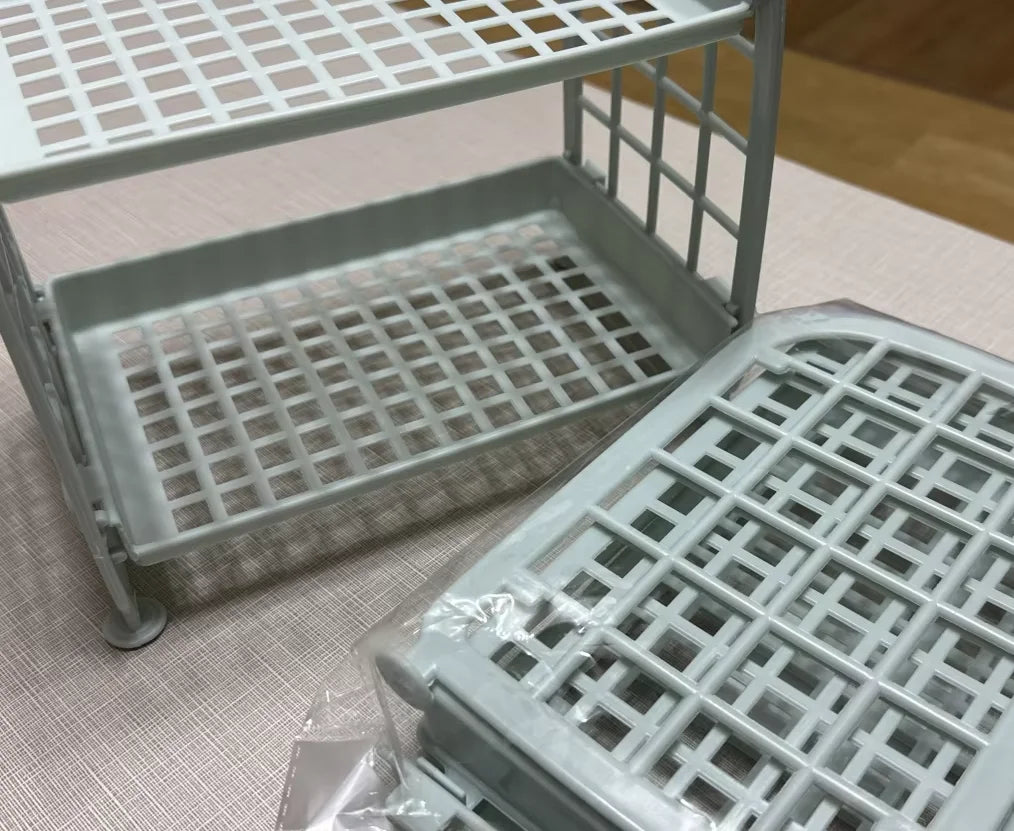 Multi-Tier Desktop Storage Organizer Rack – Stackable Stationery & Cosmetic Shelf